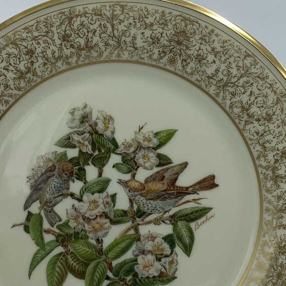 Vintage Lenox 1970 Edition Boehm Birds Collector Plate - Wood Thrush - Picture 5 of 8